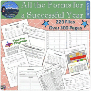 If you are looking for a way to simplify your systems and support your classroom seating arrangement all year long, grab the full Classroom Forms Bundle.