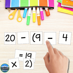 My order of operations activity works especially well for this because students can practice the same overall concept while working at different levels.
