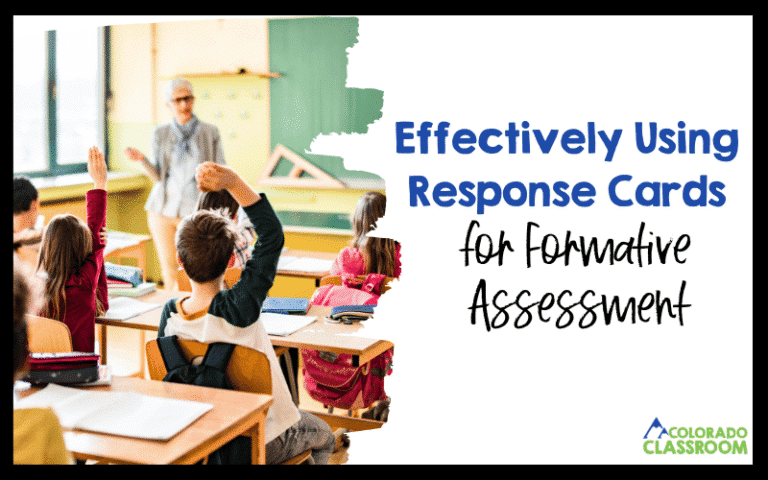 Effectively Using Repsonse Cards for Formative Assessment