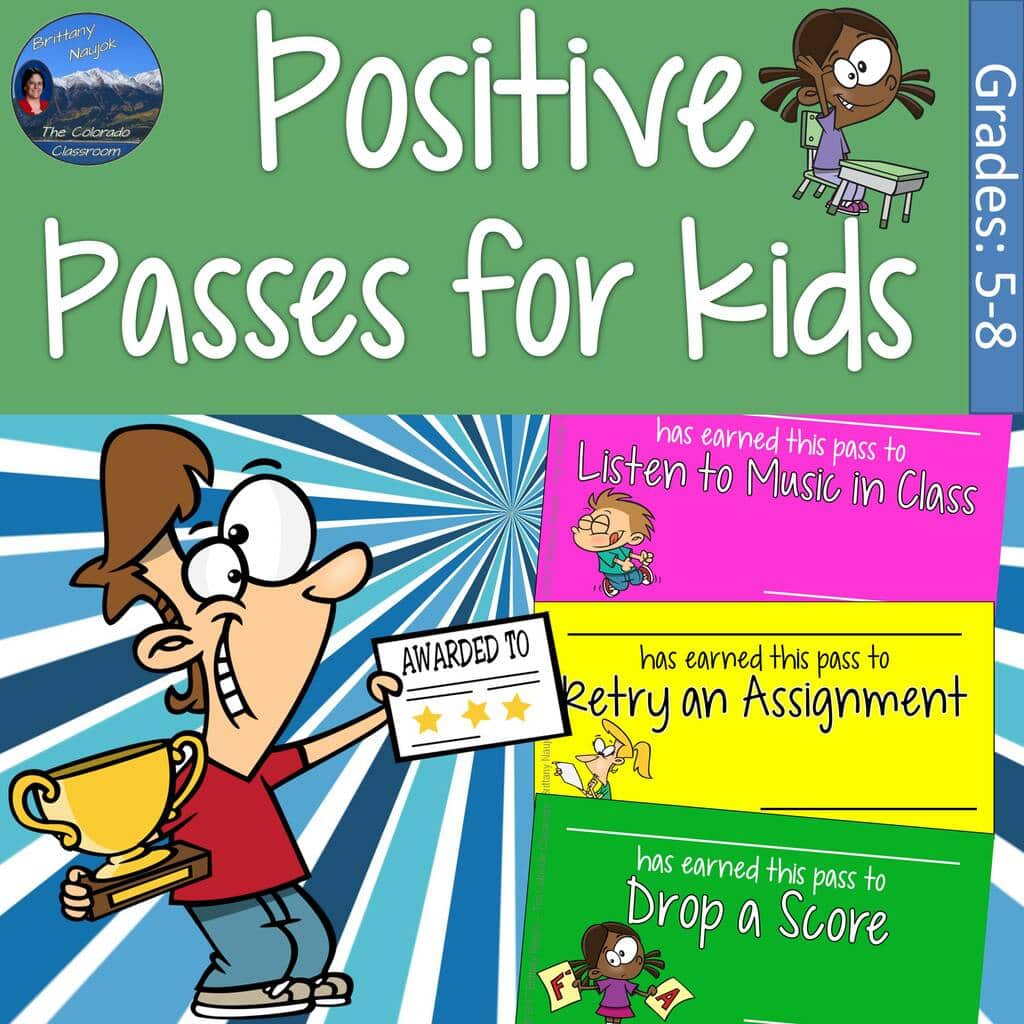 Positive Behavior Passes For Kids - The Colorado Classroom