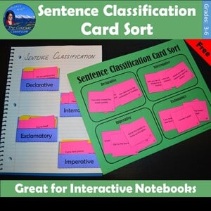 Sentence Classification Card Sort Cover Page