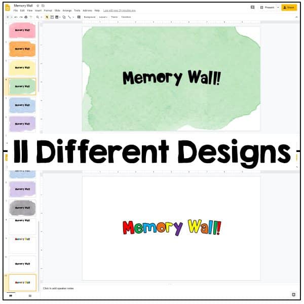 Digital Memory Wall - End of the Year Multiple Designs Page