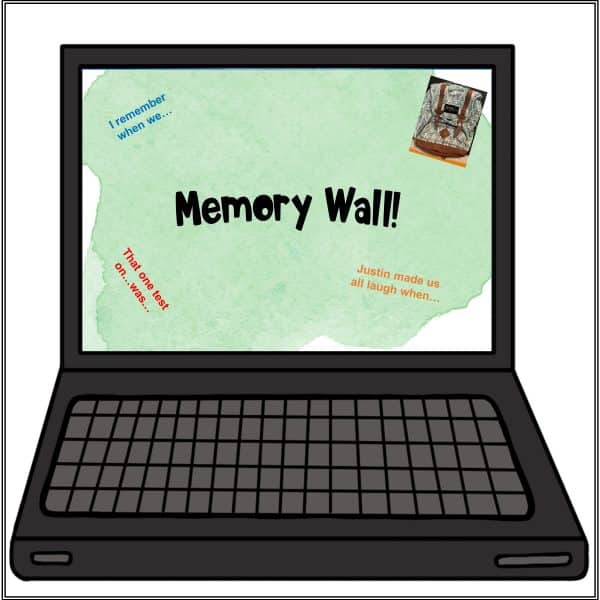Digital Memory Wall - End of the Year Sample Page