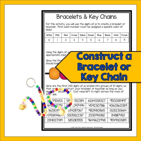 Construct a bracelet or keychain instructions with samples.