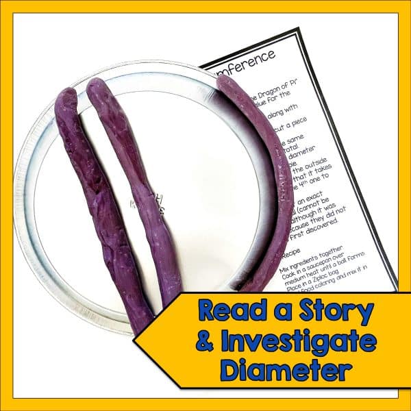 Read a story and investigate diameter and circumference.