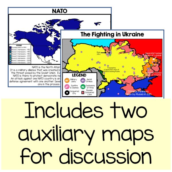 Nato map and Ukraine fighting map