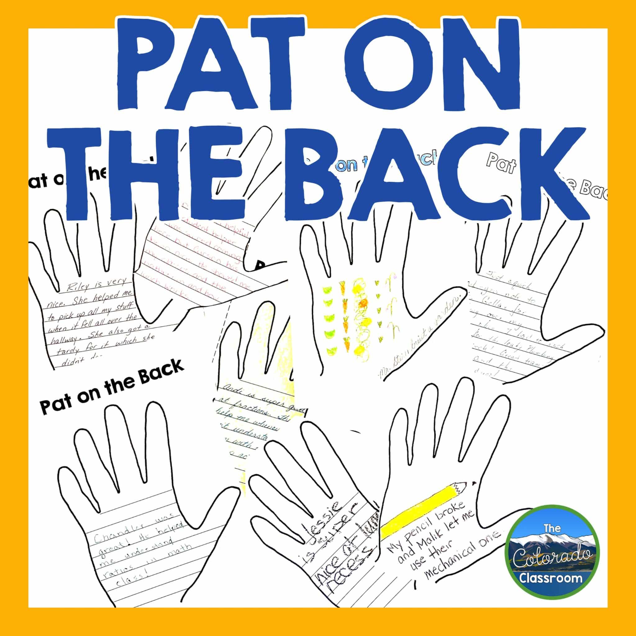 Pat On The Back Recognition Cards - The Colorado Classroom