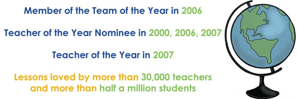 I was teacher of the year in 2007 and am responsible for lessons loved by more than 30,000 teacher and more than half a million students.