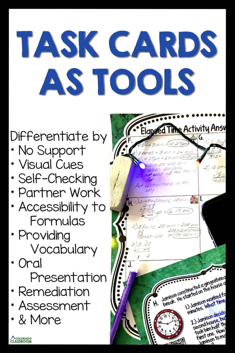 Math Task Cards & Word Problems - The Colorado Classroom