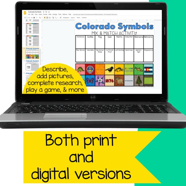 Colorado Symbols Print and Digital