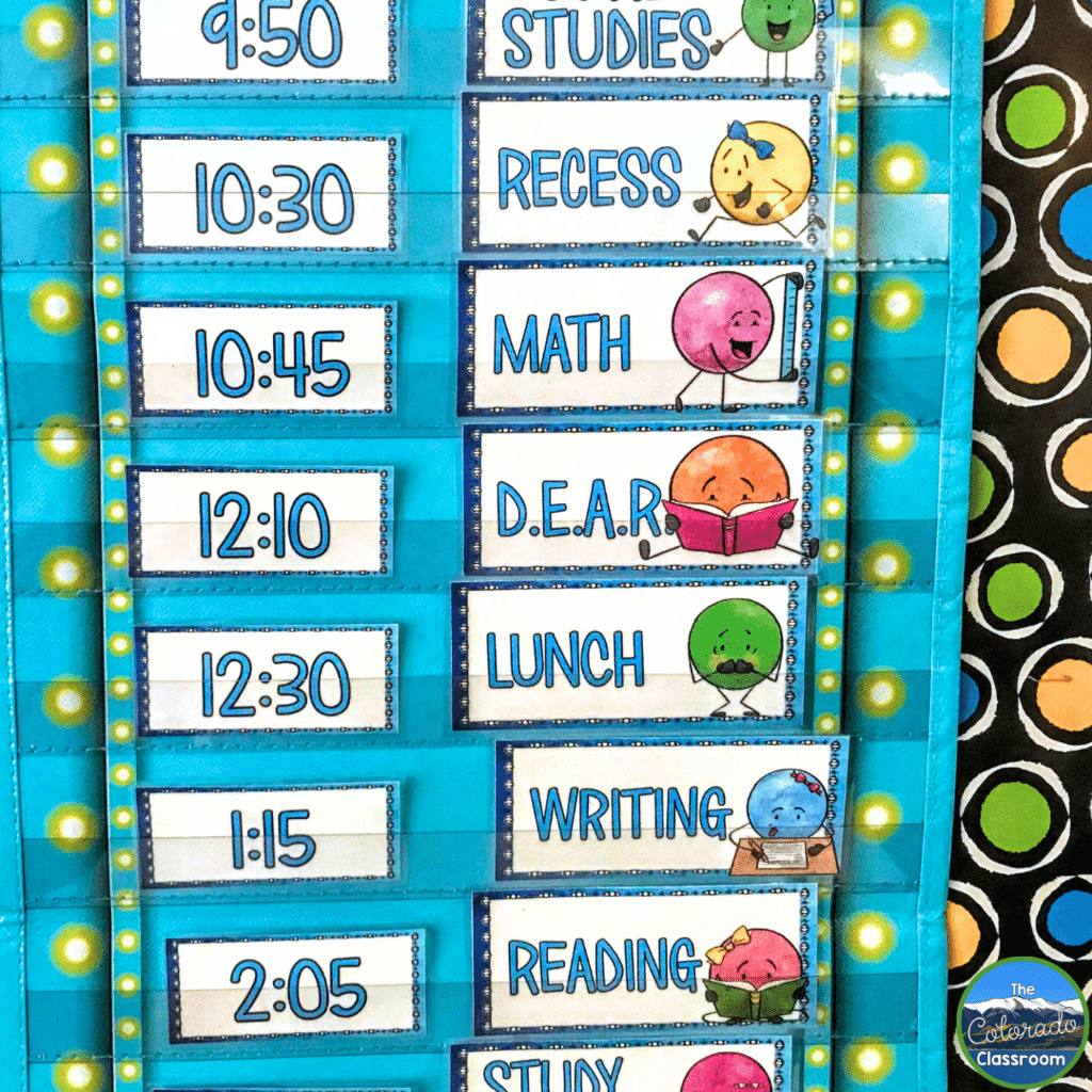 Having a consistent daily schedule helps to develop a classroom routine that students can rely on.