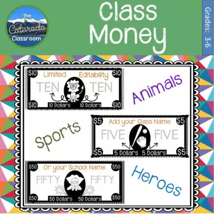 Grab a done for your class currency in my TPT store.
