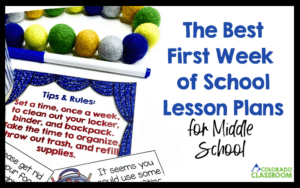 The Best First Week Of School Lesson Plans For Middle School