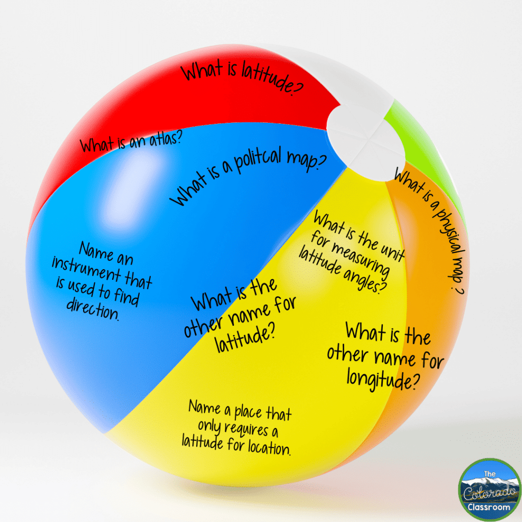 This image shows an example of what a "beach ball review" might look like when reviewing latitude and longitude.