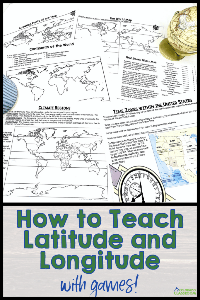 Looking for engaging ways to teach latitude and longitude in your middle school classroom? Try using games! In this post, I share ideas for games that will help students master latitude and longitude as well as other geography vocabulary!