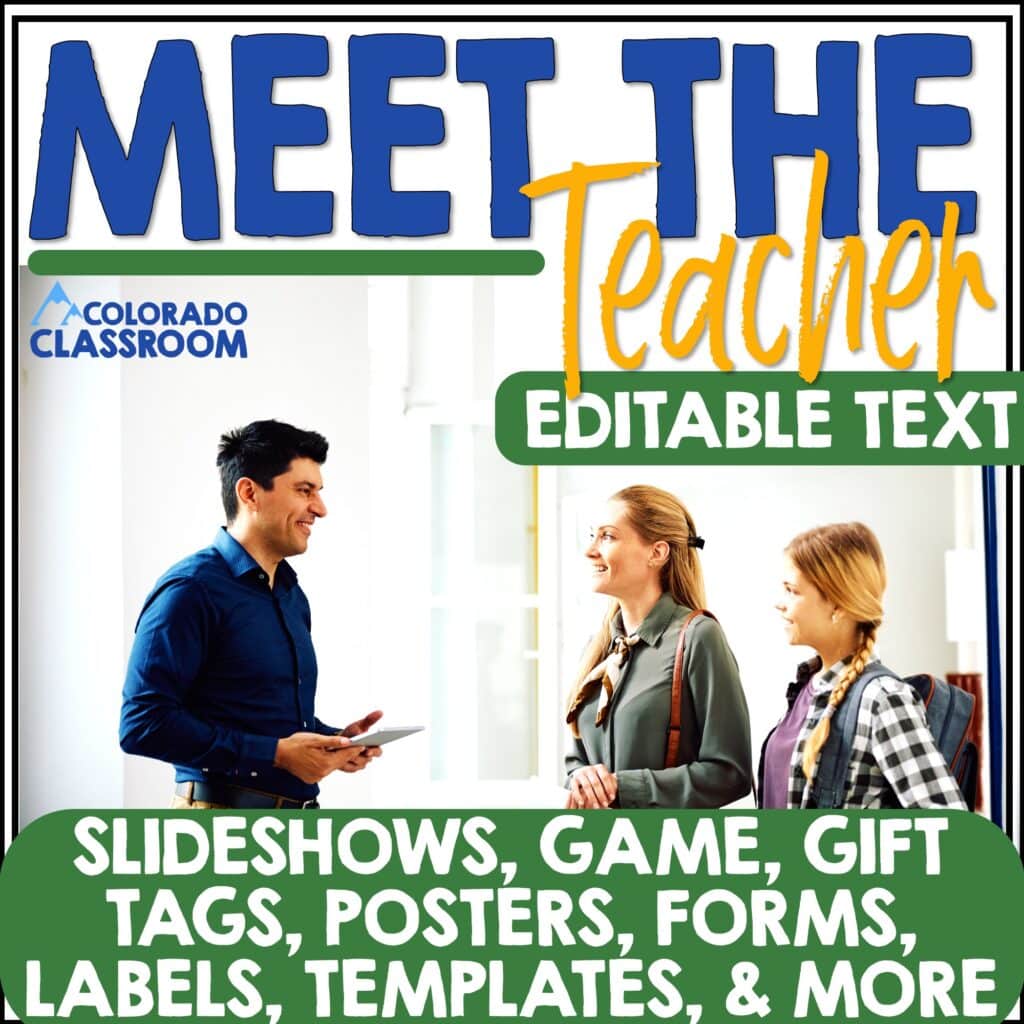 Meet the Teacher Bundle with editable text