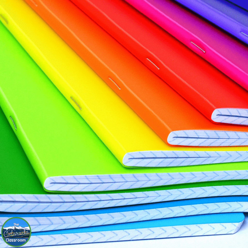 Color in the classroom works wonders for organizing student folders, bins, and student materials.