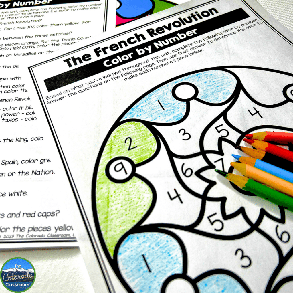 Color by number activities are a great way to engage students. That makes them perfect for our sub plans.