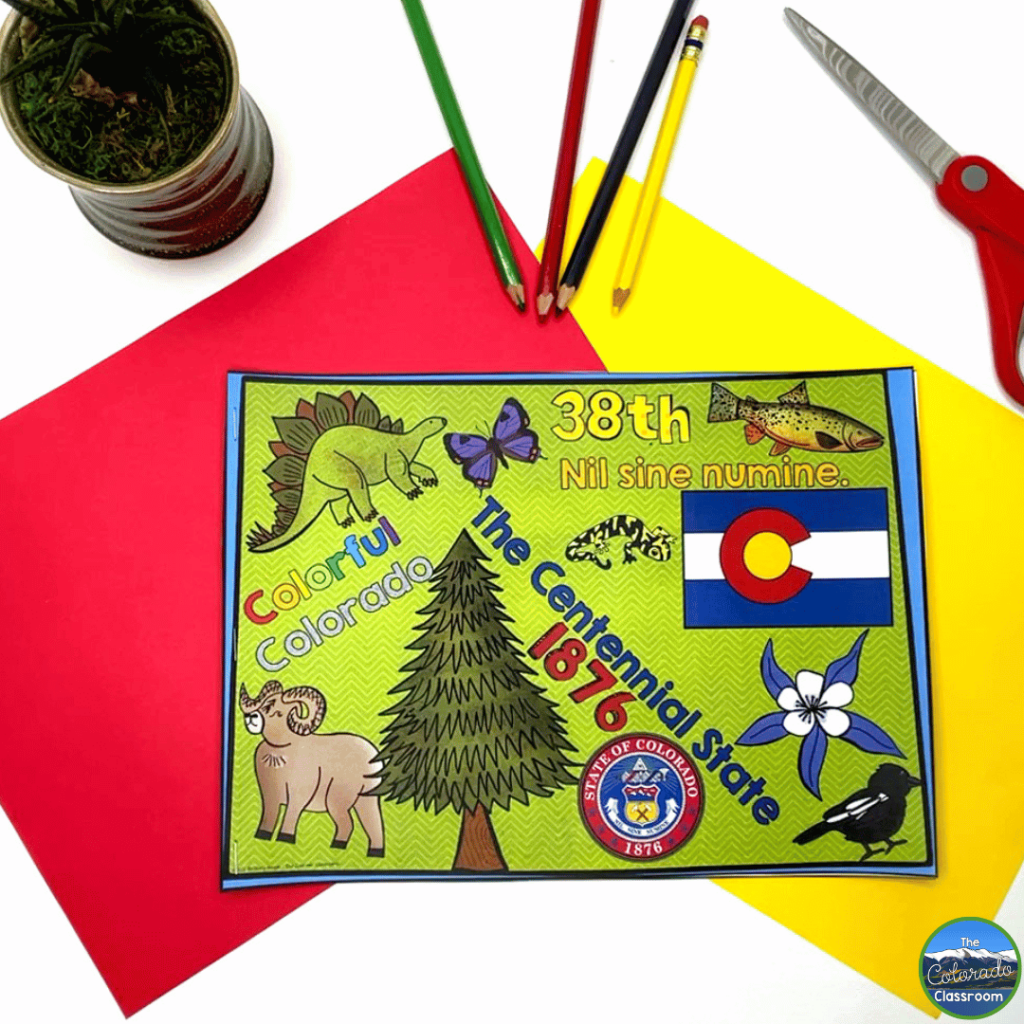 This flipbook is a favorite activity for teaching Colorado state symbols.