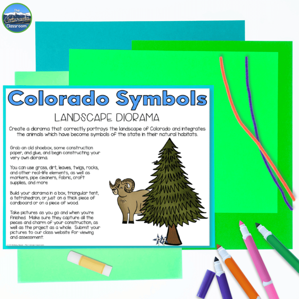 Teaching Colorado state symbols by building a landscape diorama really shows off student's creativity.