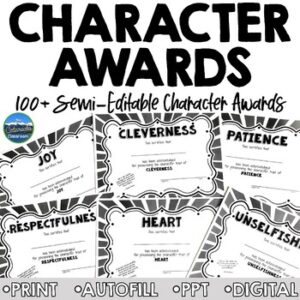 Character Awards in Black and White