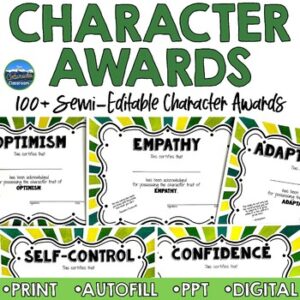 Character Awards in Green