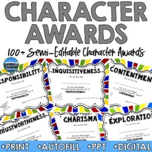 Character Awards in Multi-Colors