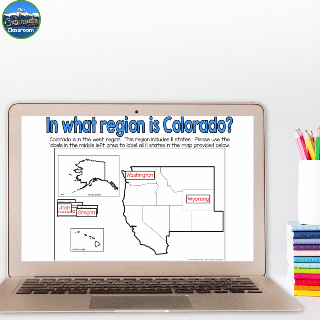 When teaching Colorado geography, exploring the region surrounding it is important too.