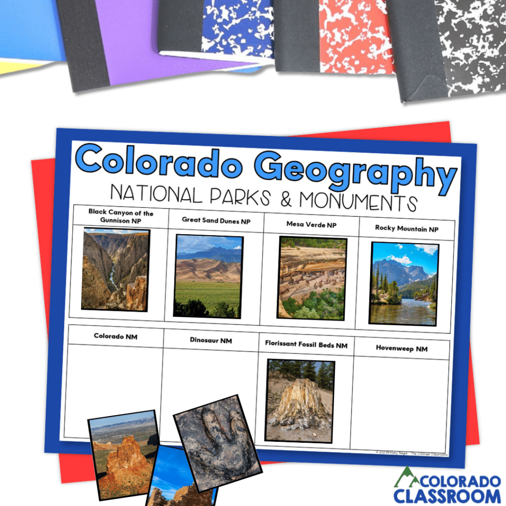 Students love exploring the national parks and monuments in Colorado with this activity.