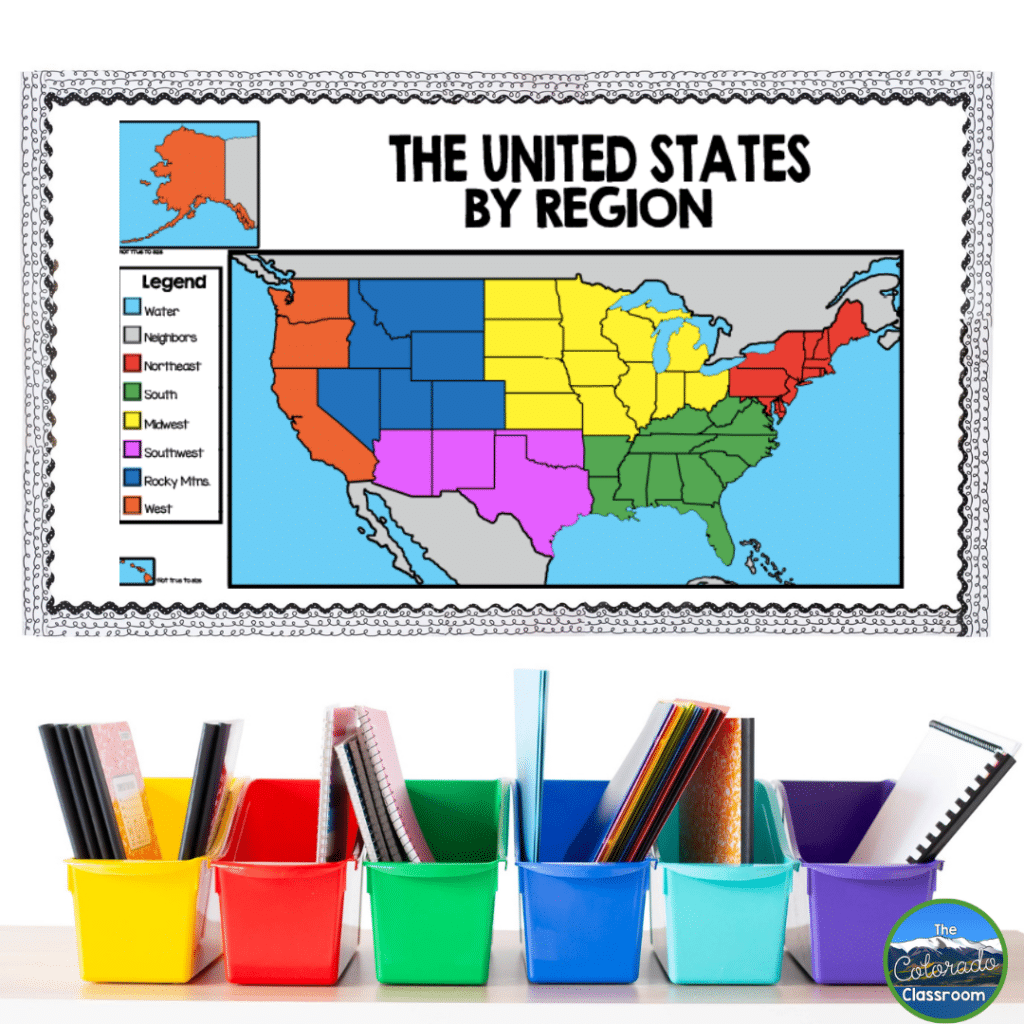 By creating the map on a bulletin board that is within reach of students it becomes an interactive tool.