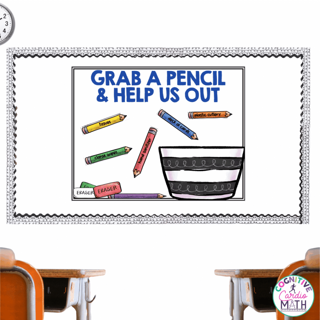 Having a classroom donation station is the perfect way to ask for help throughout the school year.
