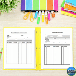 Grab your copy of my set of student and parent communication forms to help you keep all of that information in one place.