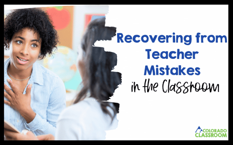 Recovering From Teacher Mistakes in the Classroom